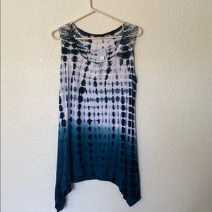 Tie-dye sleeveless top